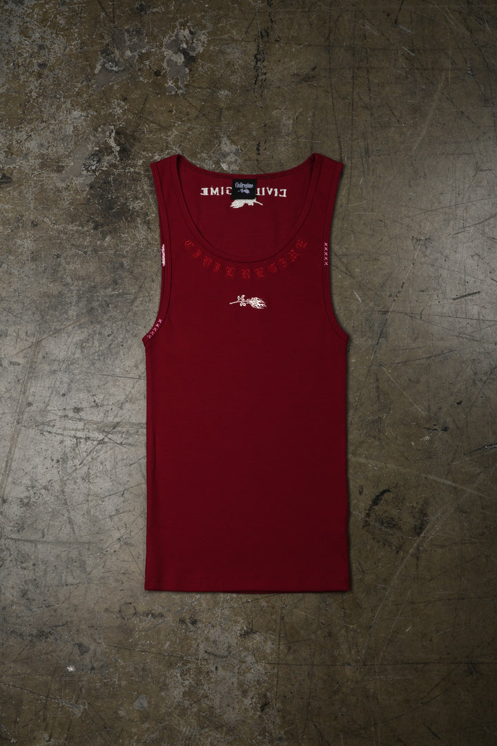Civil Dispute Tank Top in Equestrian Red