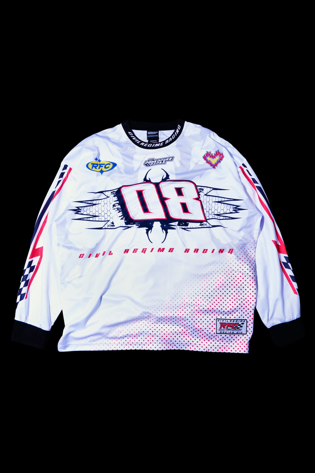 Him L/S Moto Jersey in White