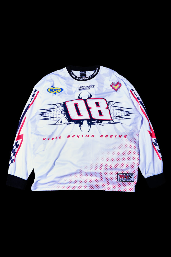 Him L/S Moto Jersey in White