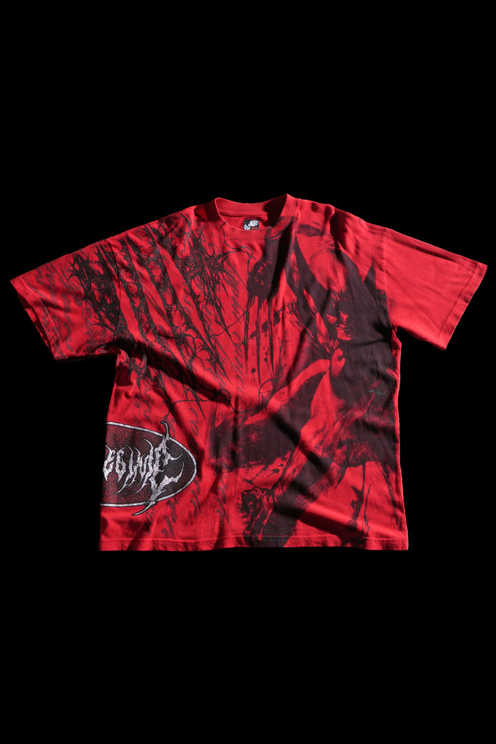 Primal Instinct American Classic Oversized Tee in Equestrian Red