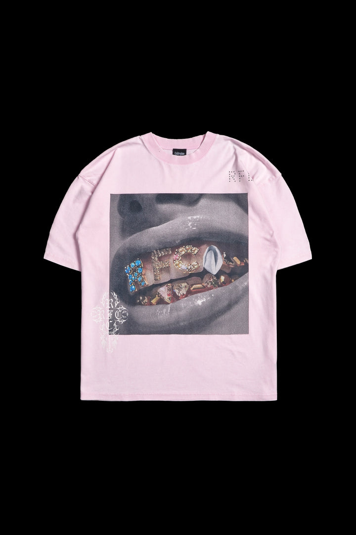 Icy Rose 199X Oversized Tee in Baby Pink Sun Wash
