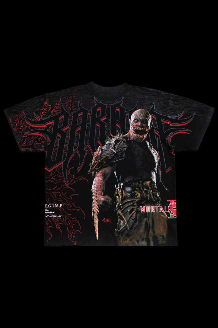 Baraka Regime American Classic Oversized Tee in Vintage Black