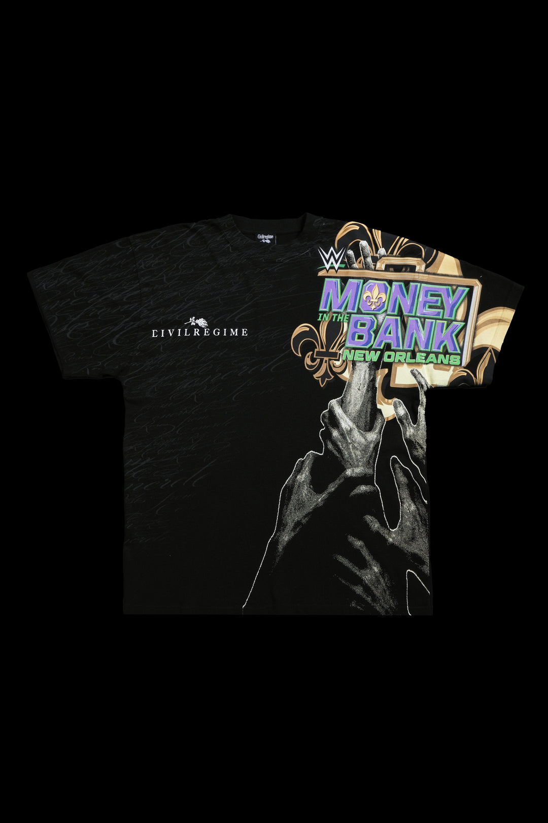 Money In The Bank American Classic Oversized Tee in Black