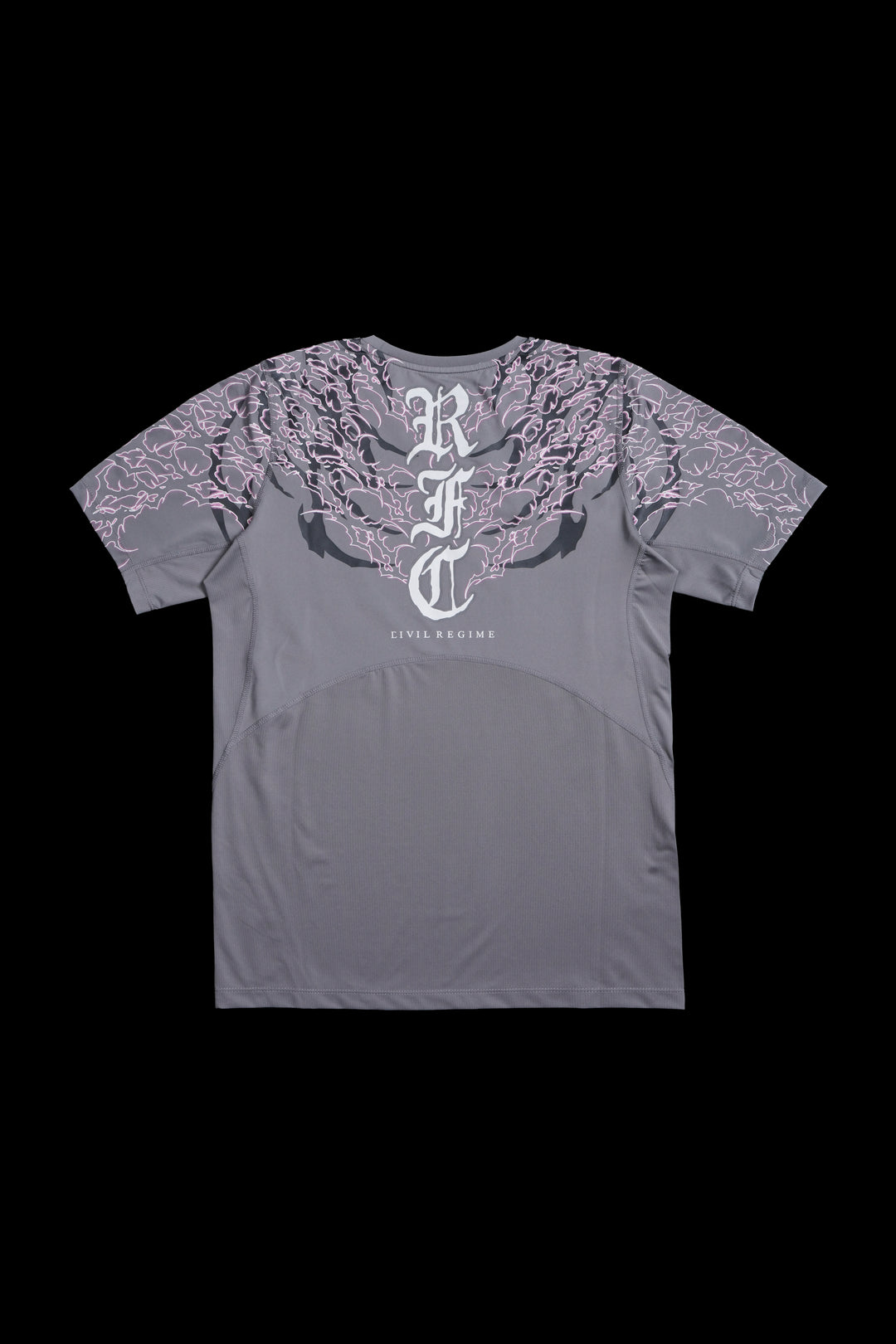 Asylum Flex Scoop S/S Compression Tee in Ash Gray