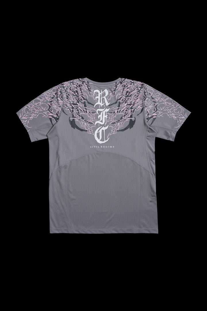 Asylum Flex Scoop S/S Compression Tee in Ash Gray