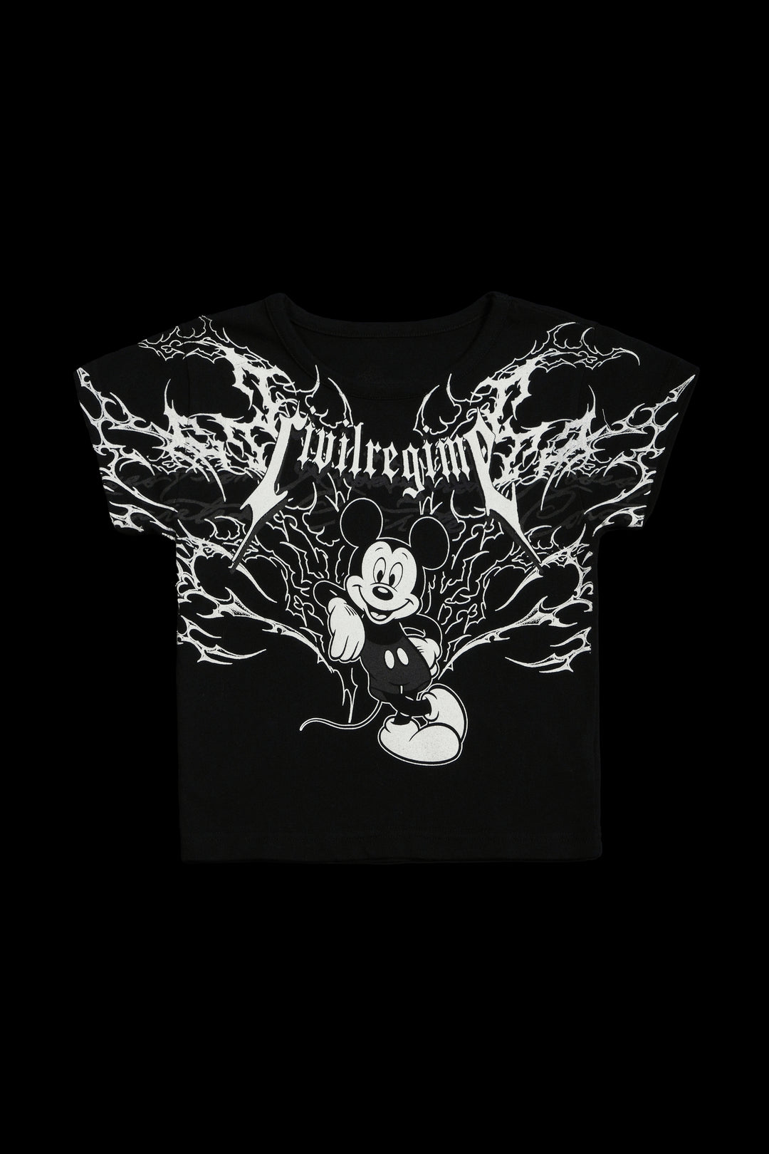 Civil Mickey Baby Tee in Black