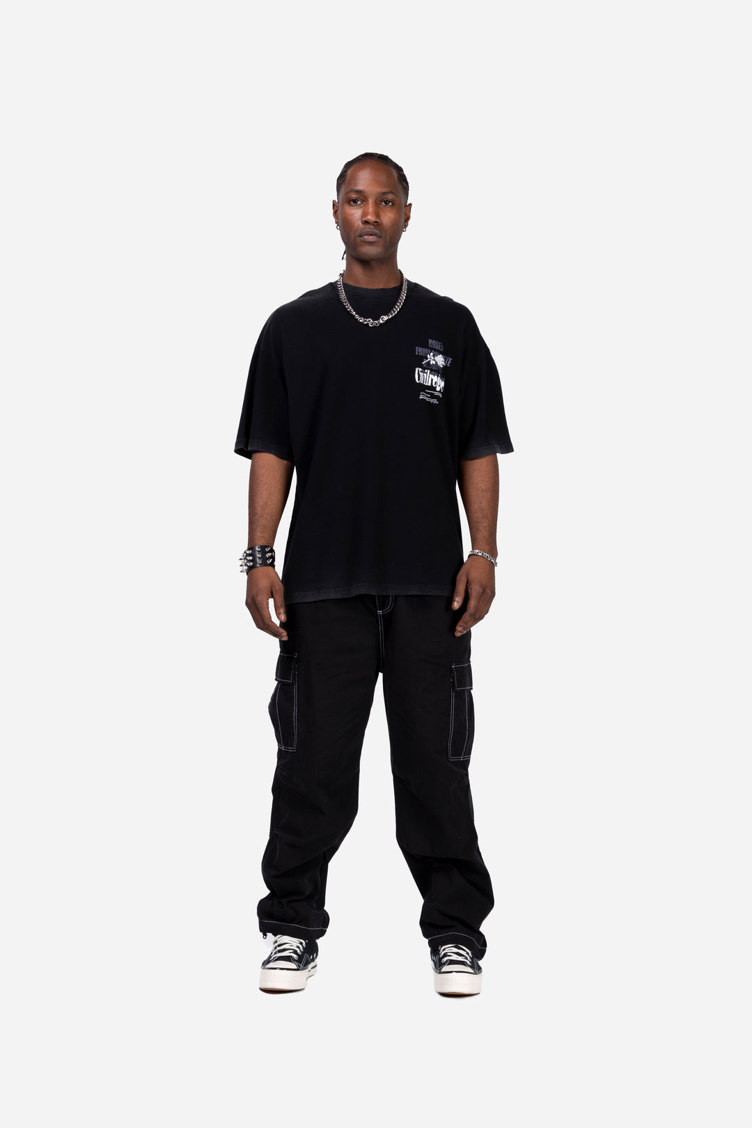 Even From A Dark Place American Classic Oversized Tee in Vintage Black