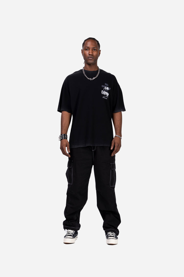 Even From A Dark Place American Classic Oversized Tee in Vintage Black