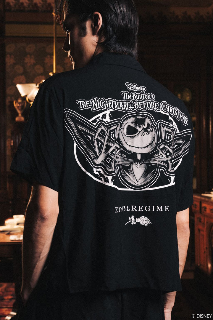 Bone Lane Cuban Collar S/S Shirt in Black