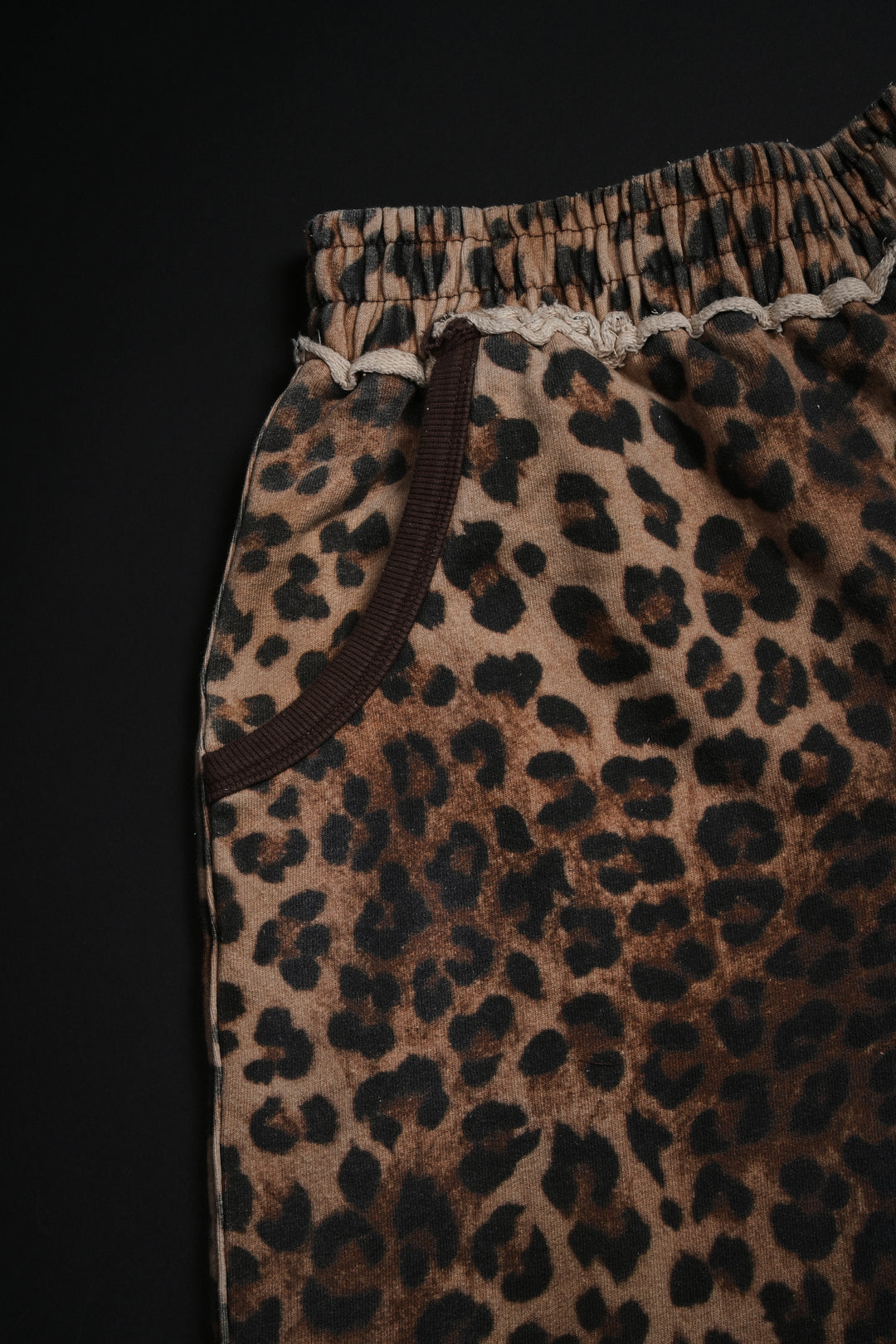 Leopard Skull Montage Jorts in Leopard Print