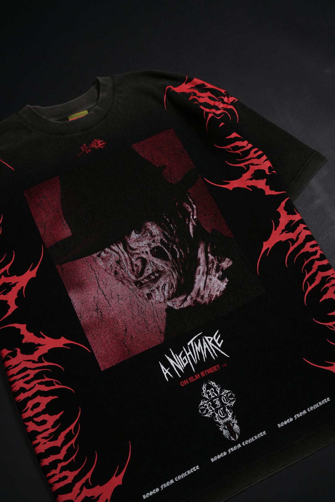 A Nightmare On Elm Street American Classic Oversized Tee in Vintage Black
