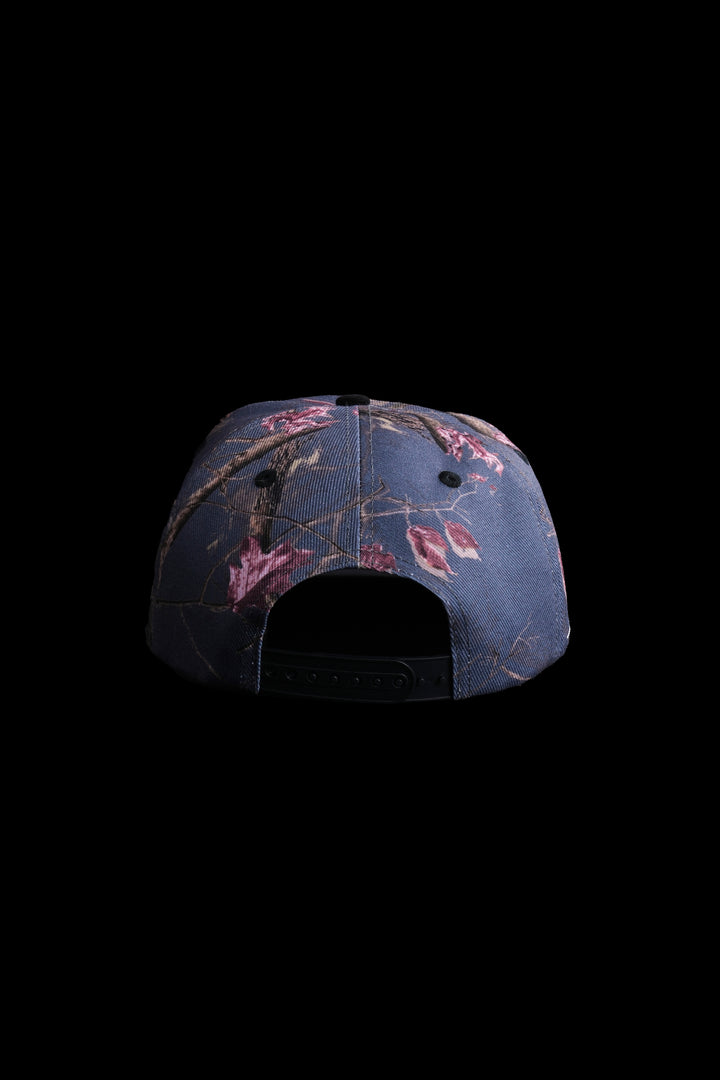 Studded Rose 5 Panel Snapback Hat in Bankai Camo/Black