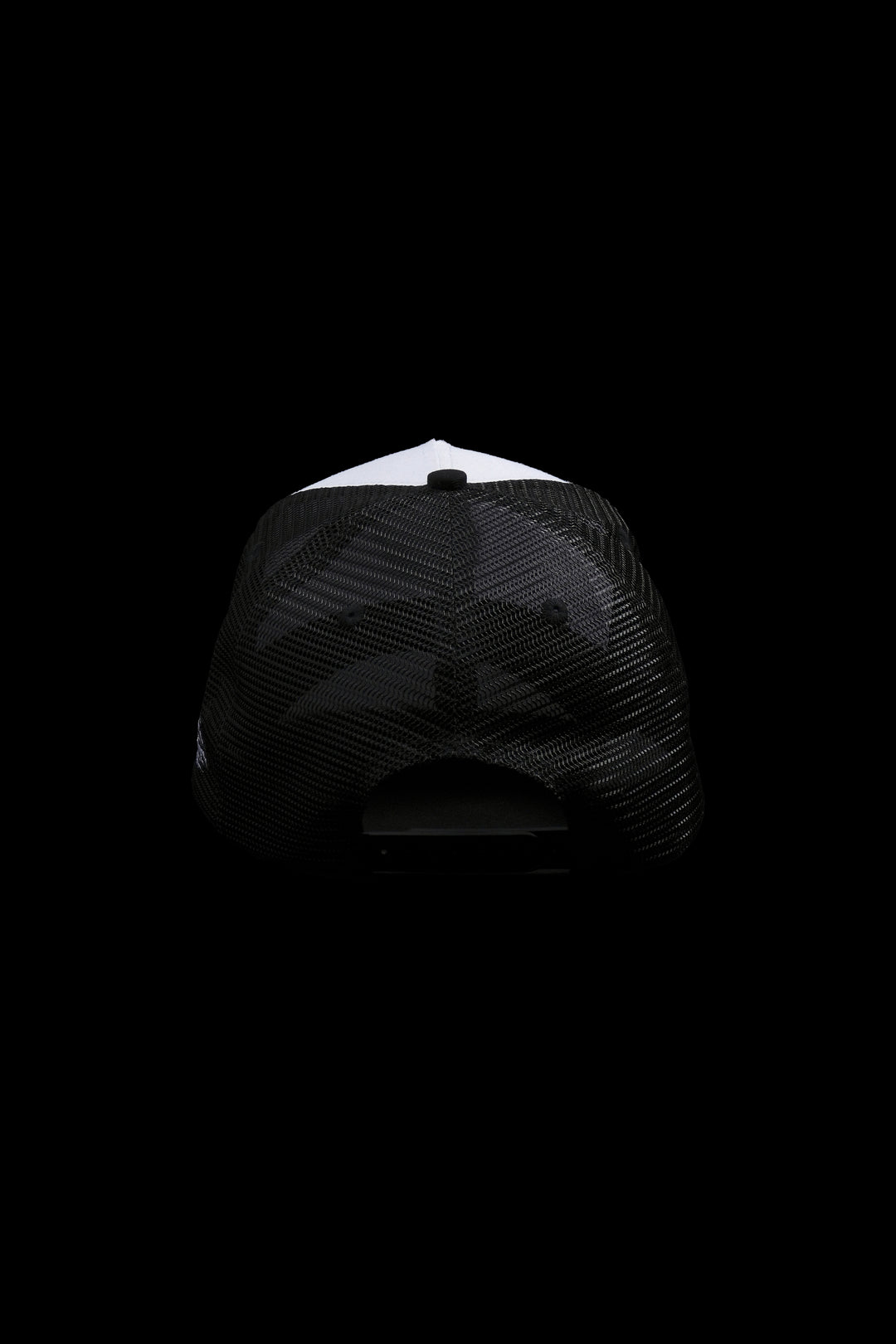 Blazing Rose Trucker Hat in White/Black