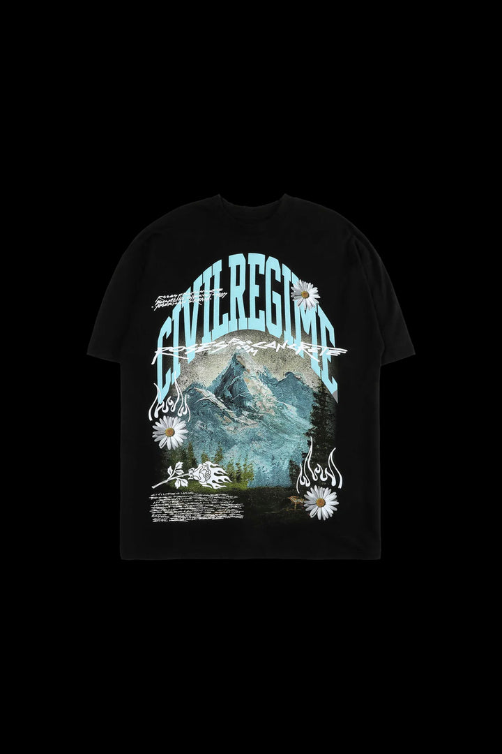 New Heights V2 American Classic Oversized Tee in Black