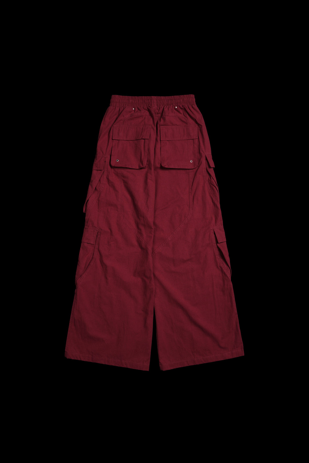Fallen Rose Ultra Wide Leg Cargo Pants in Burgundy