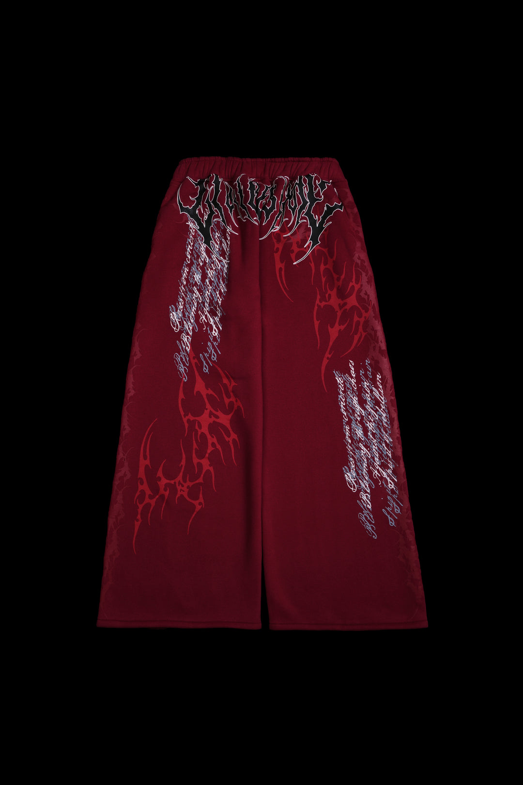 Letter To You Lowrise Wide Leg Pants in Dark Red
