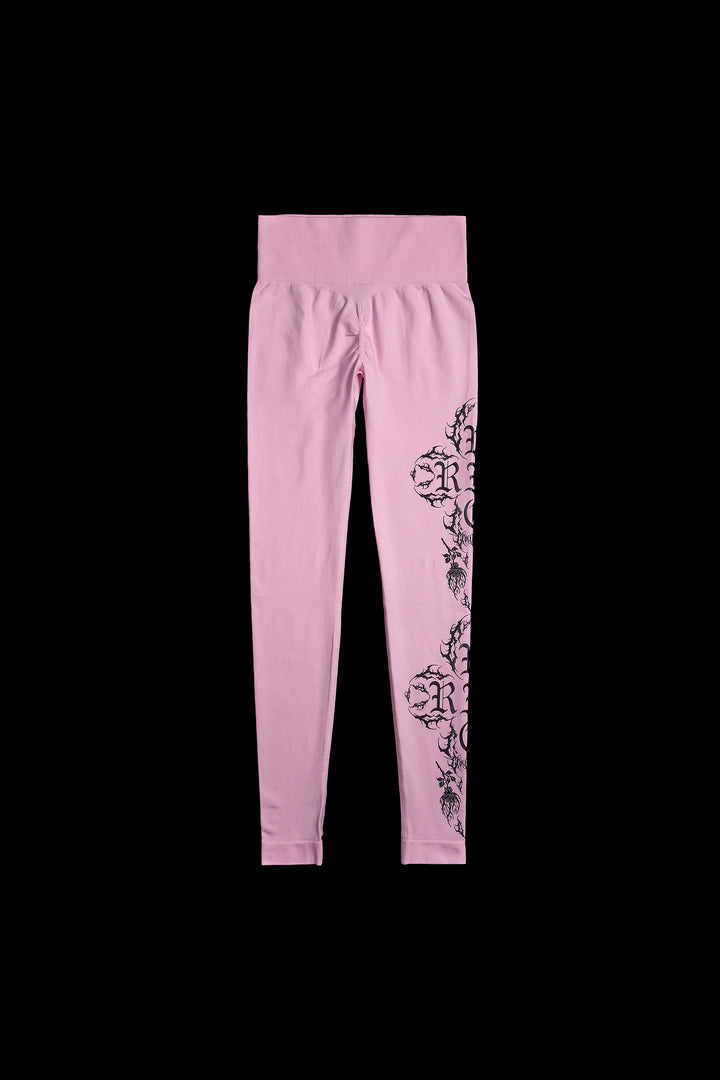 Rise Up Kelly Seamless Scrunch Leggings in Baby Pink