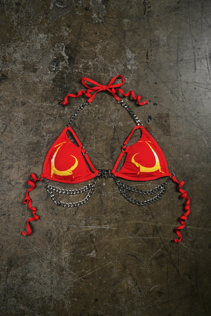 Arcade Legacy Chainkini Top in E-Red