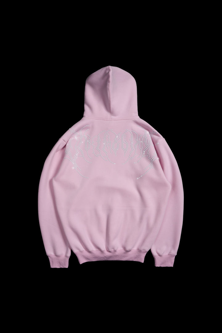 Concrete Stone Regime Hoodie in Baby Pink