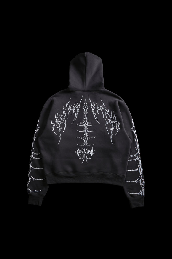 Core Brigade Zip Up Hoodie in Charcoal