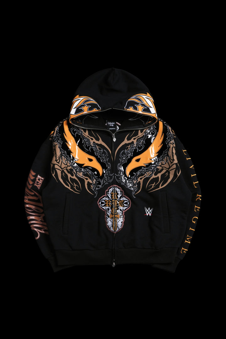 Oro Mysterio Full Zip Up Hoodie in Black