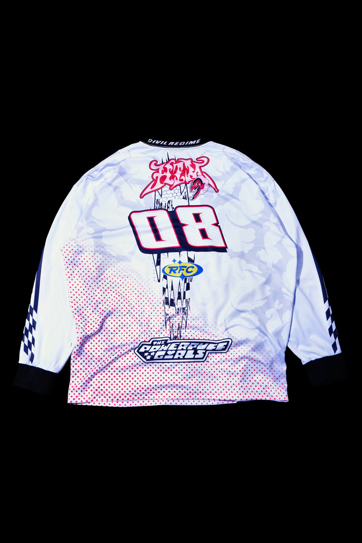 Him L/S Moto Jersey in White