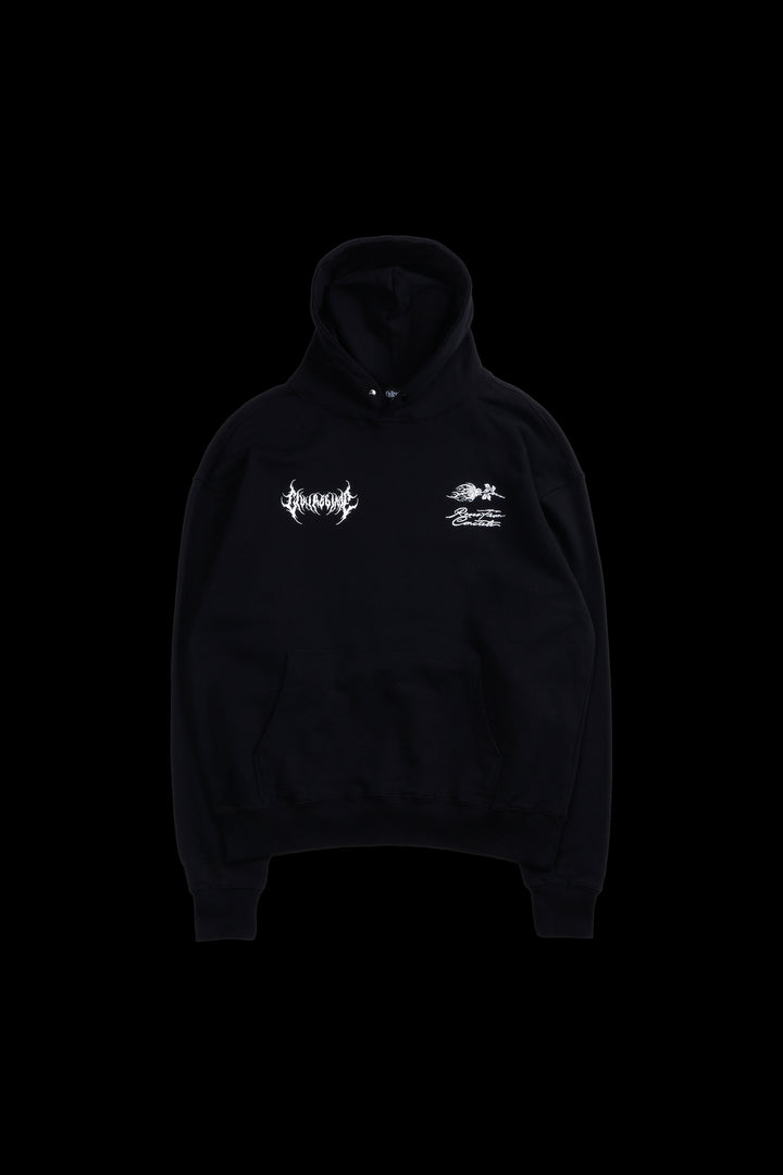 Watch Us Burn Snap Hoodie in Black