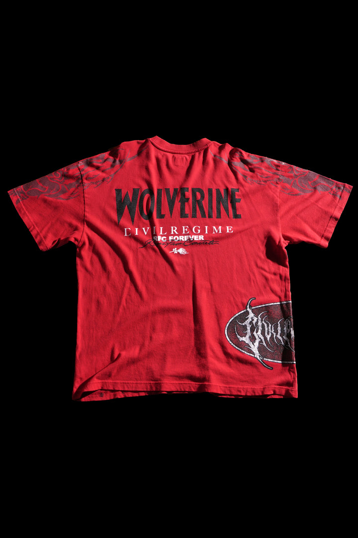 Primal Instinct American Classic Oversized Tee in Equestrian Red
