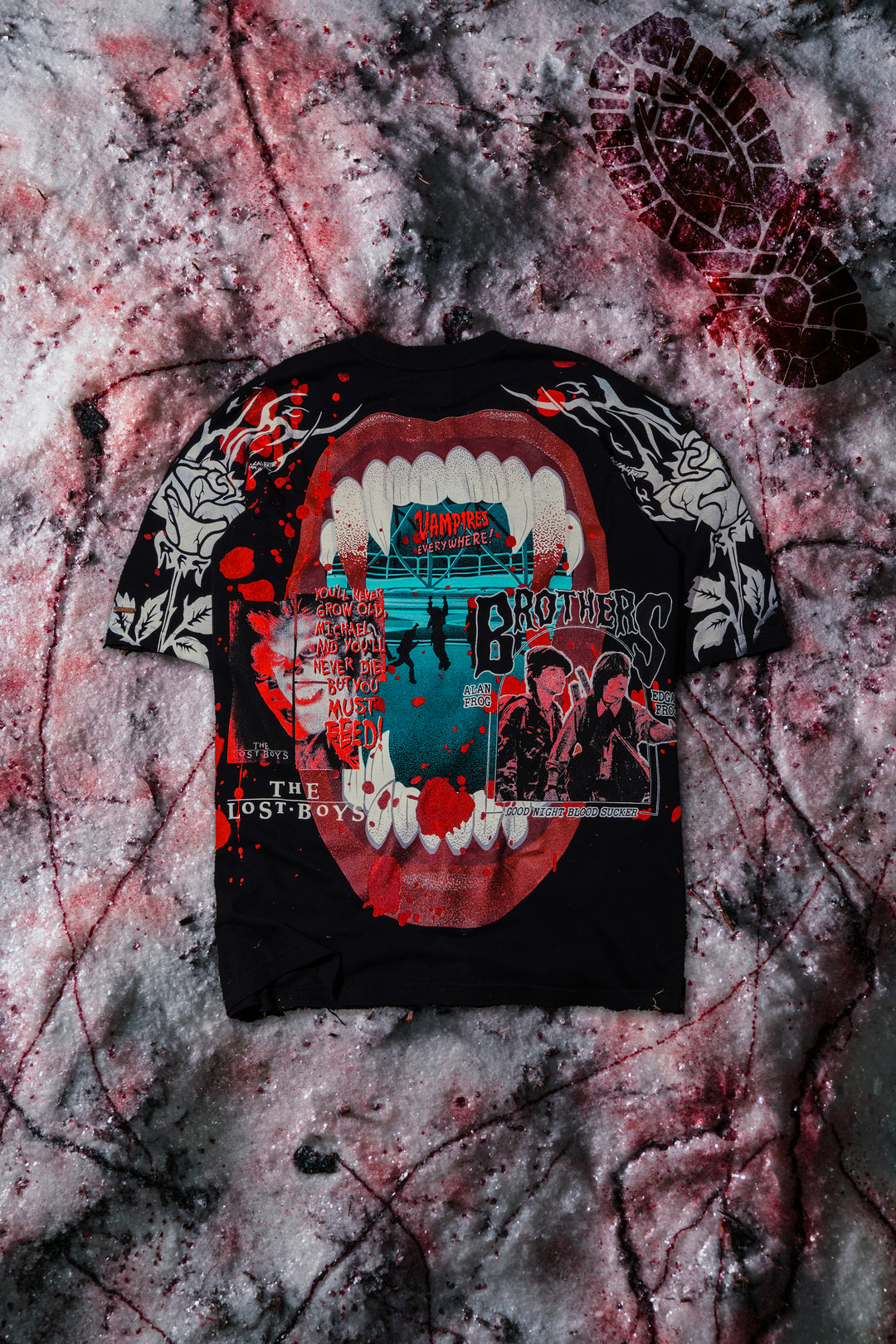 Lost Boys American Classic Oversized Tee in Black