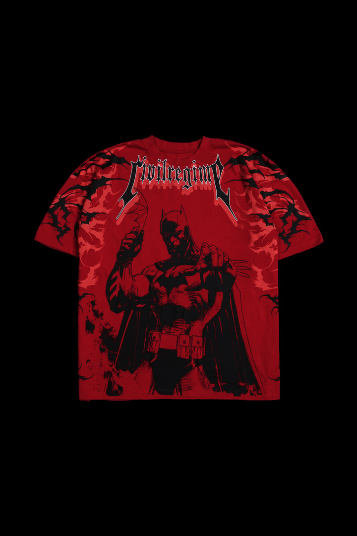 Gotham Calling American Classic Oversized Tee in Radiant Red