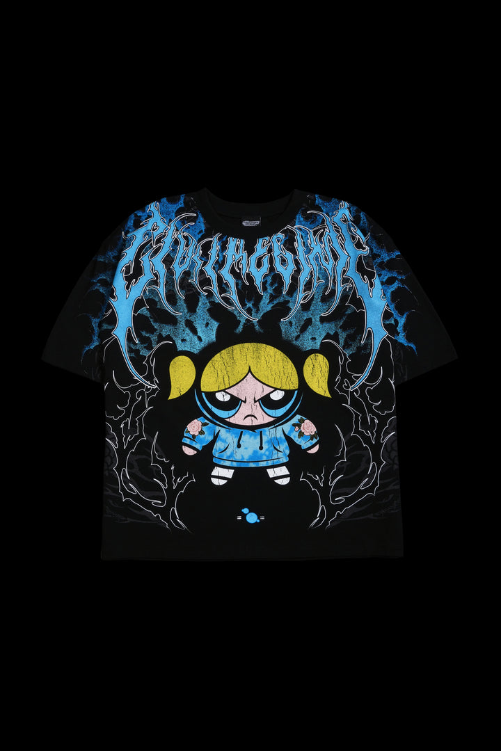 Bubble's Thorn Rush "Side By Side" 199X Oversized Tee in Black