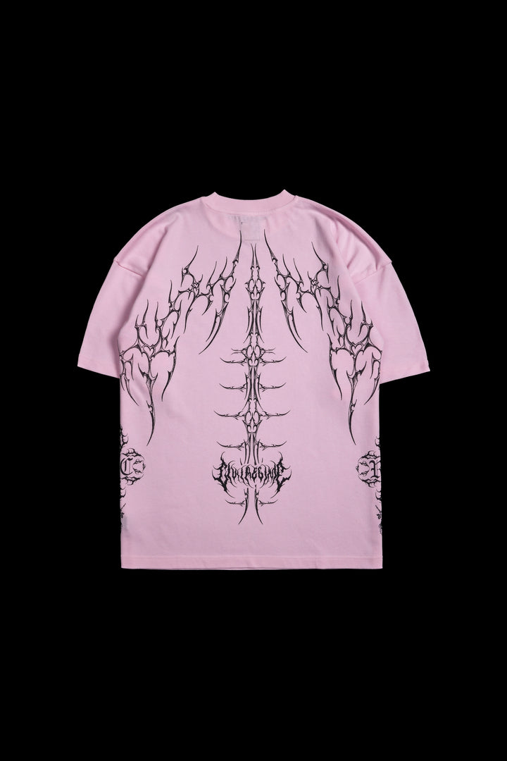 Chaos Regime American Classic Oversized Tee in Baby Pink