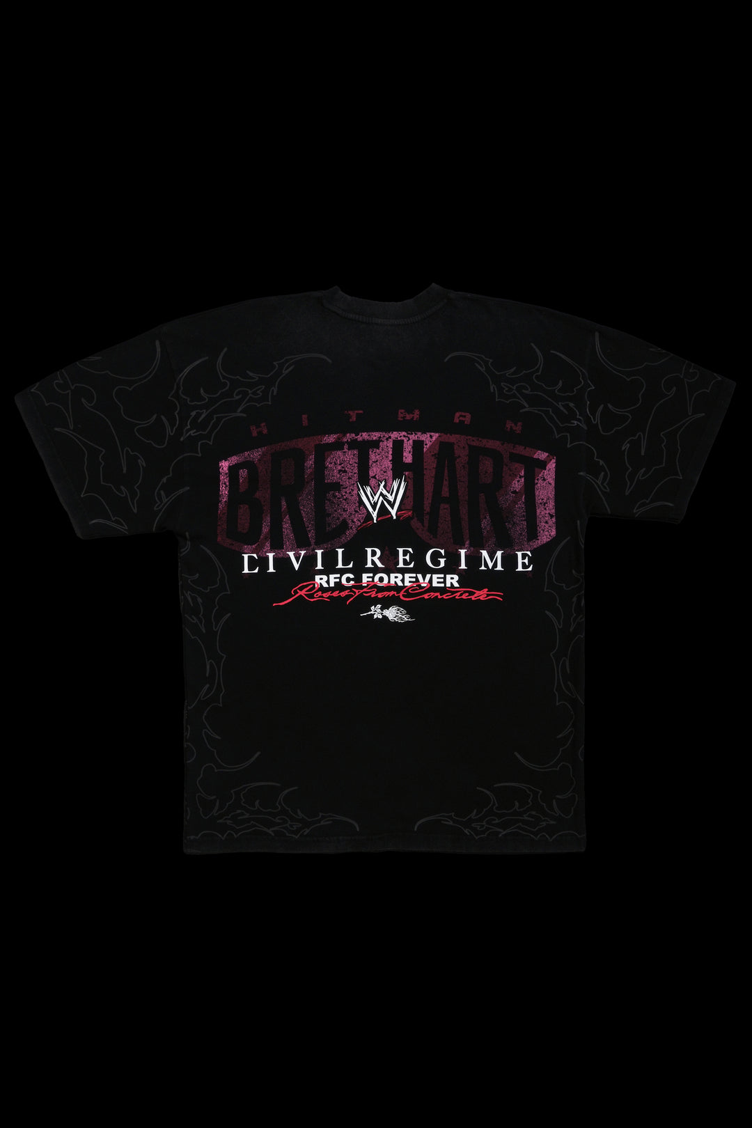 Hitman Hart American Classic Oversized Tee in Vintage Black