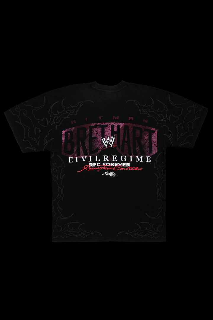 Hitman Hart American Classic Oversized Tee in Vintage Black
