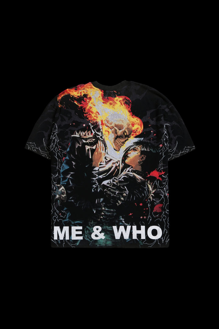 Ghost Rider And Me American Classic Oversized Tee in Vintage Black