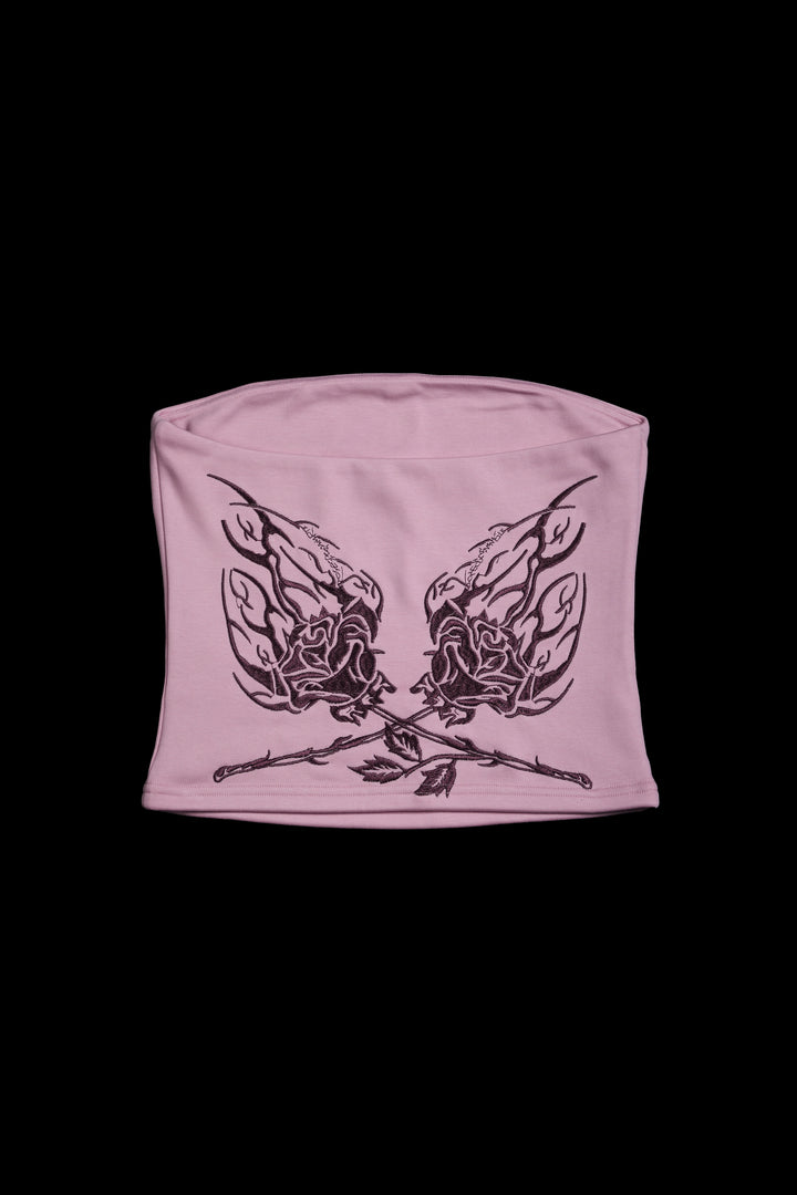 Roses Stamp Pookie Tube Top in Baby Pink