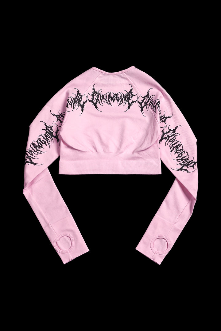 Rise Up Seamless L/S Top in Baby Pink