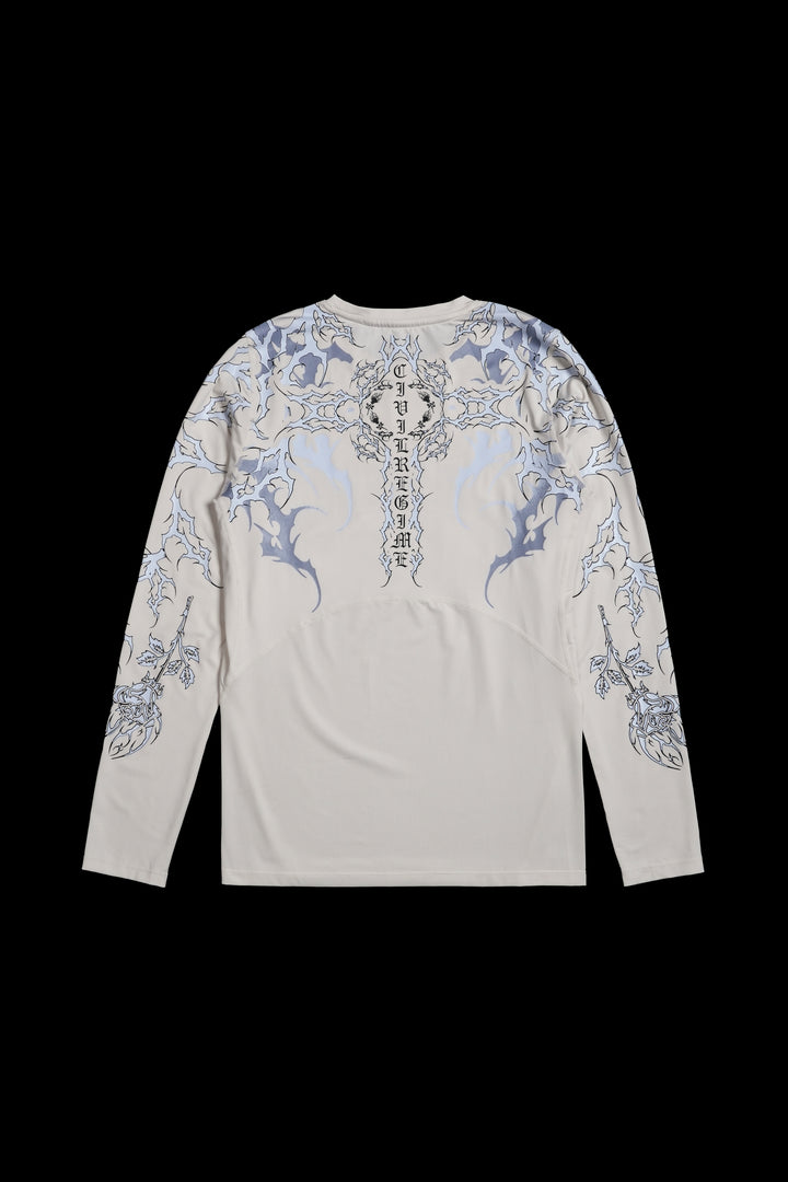 Corpse Cross Flex Scoop L/S Compression Shirt in Butter