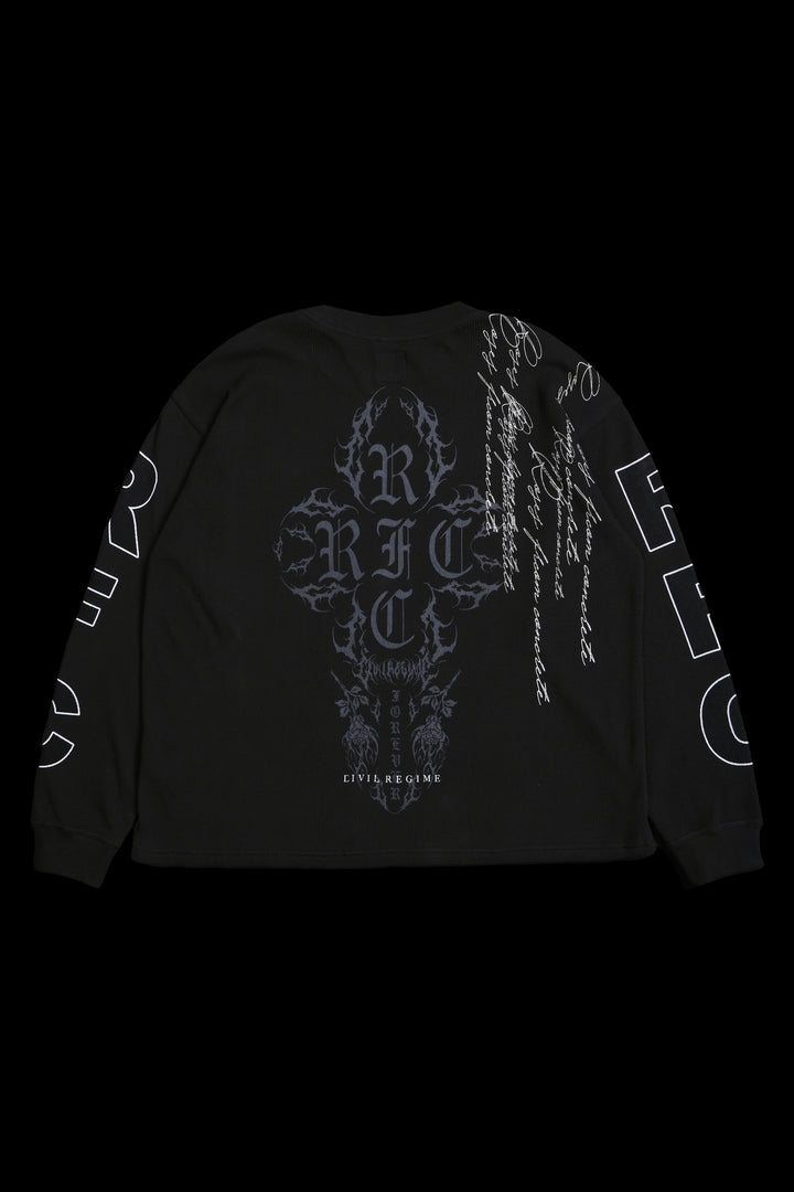 Winter Wraith Obsidian Waffle Thermal in Charcoal