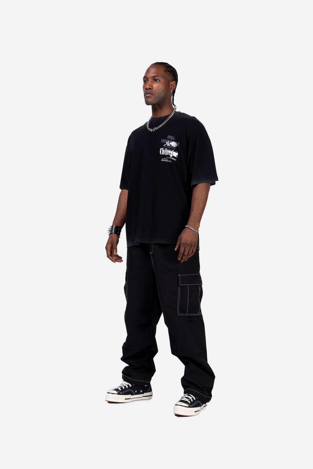 Even From A Dark Place American Classic Oversized Tee in Vintage Black