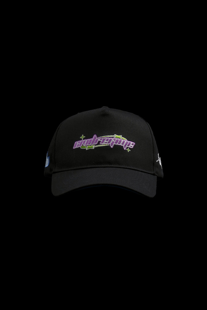 Bubble's Halo 5 Panel Strapback Hat in Black