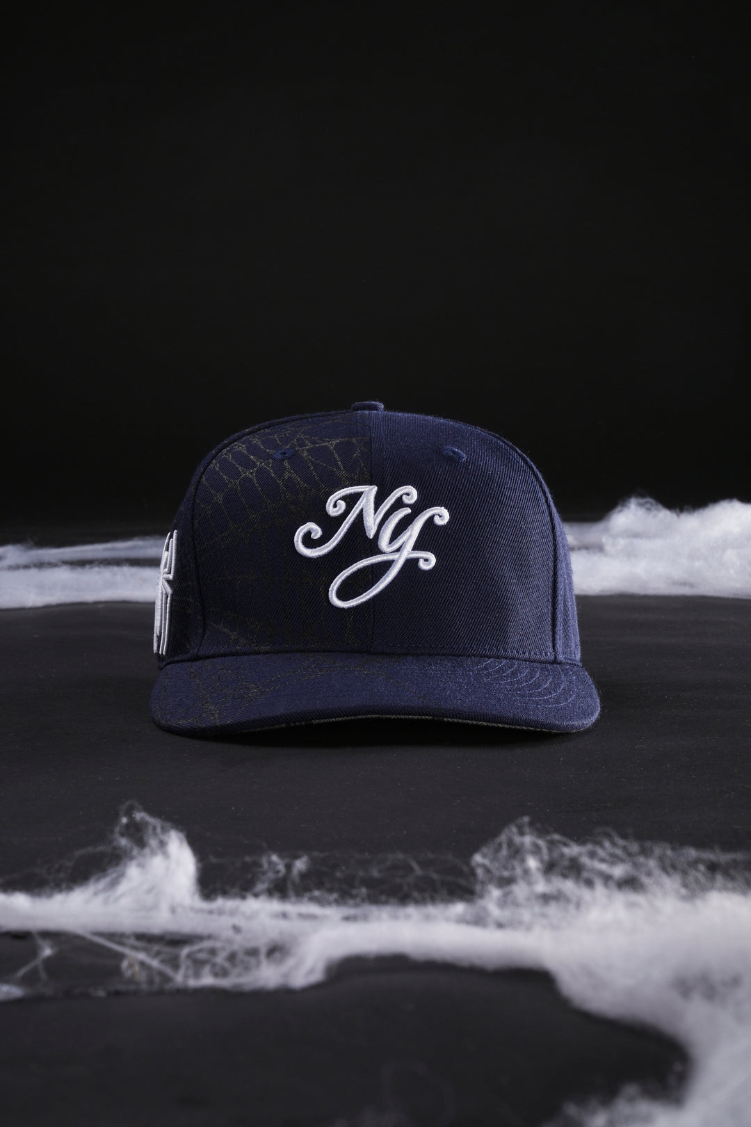 New York Webs Fitted Hat in Navy Blue