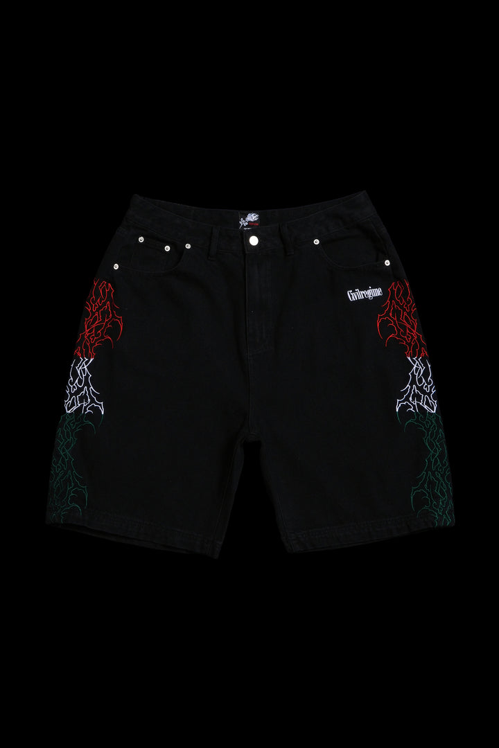 Fuego Regime Jorts in Black