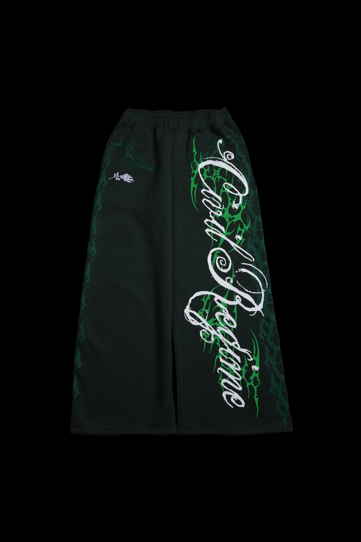 Letter To You Lowrise Wide Leg Pants in Dark Green