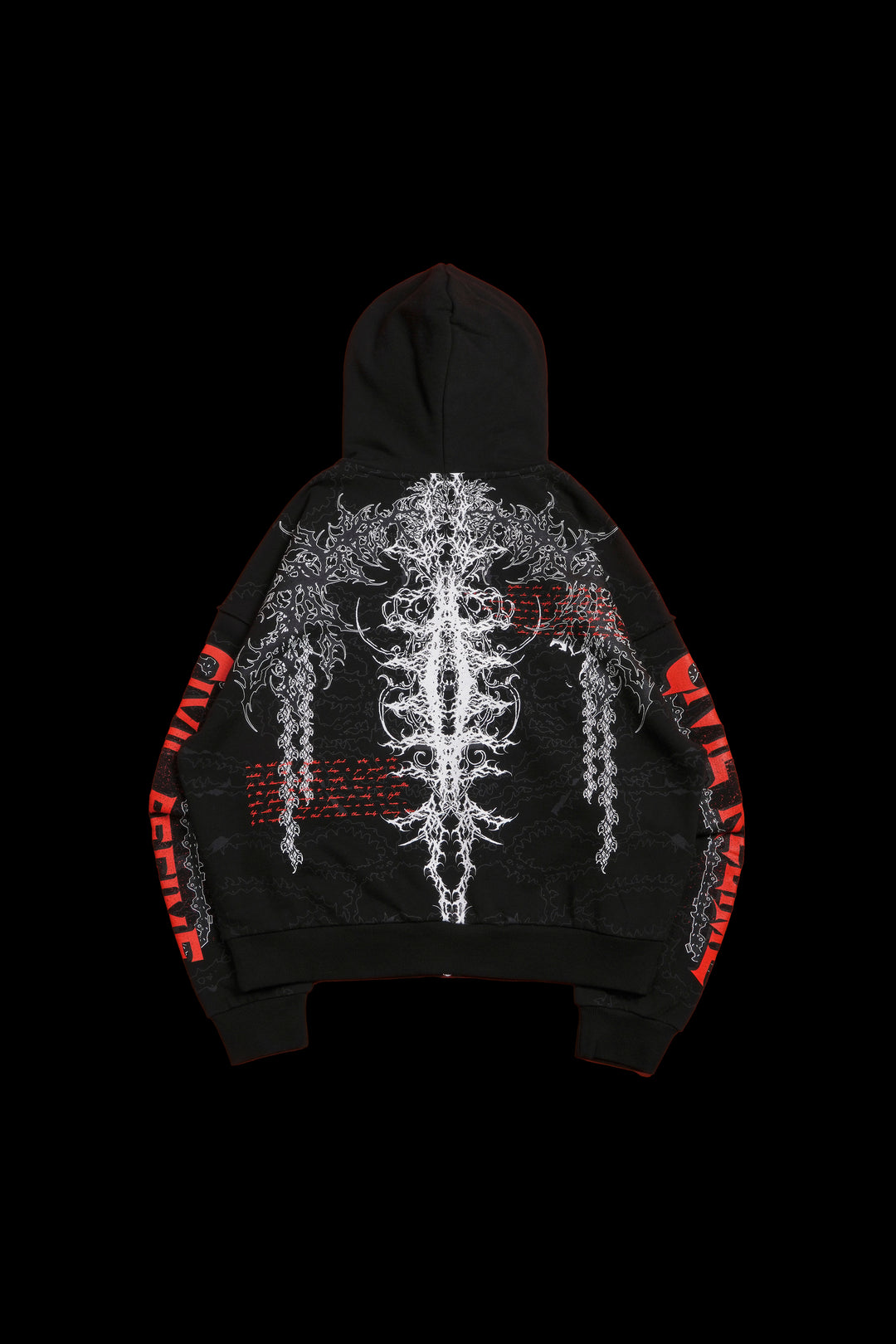 Chaos Is Policy Civil Zip Up Hoodie in Black