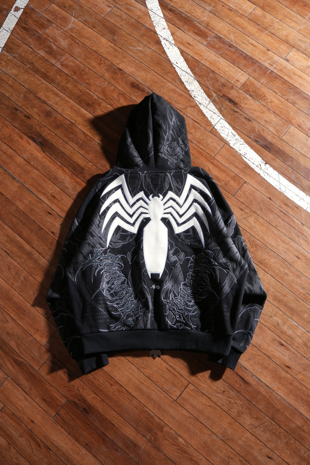 Symbiote Surge Full Zip Up Hoodie in Black