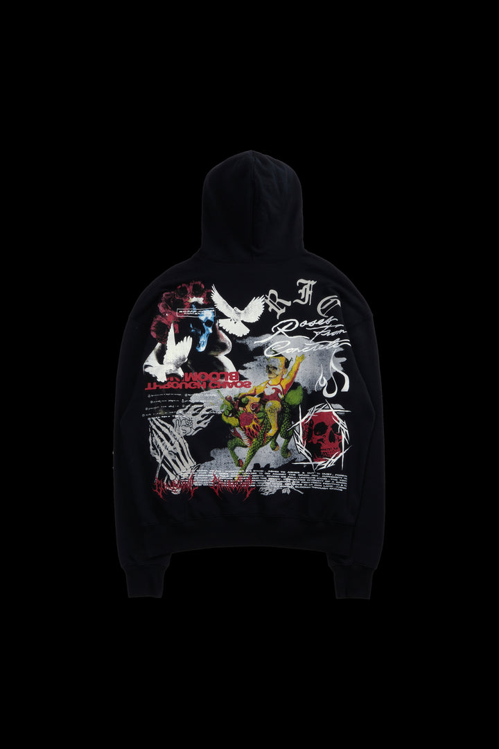 Bloom Snap Hoodie in Black