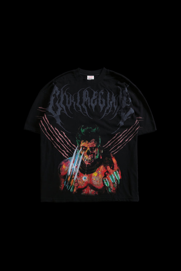 Zombie Wolverine American Classic Oversized Tee in Black