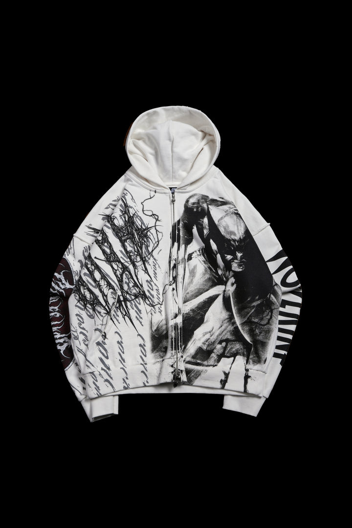 Primal Instinct Civil Zip Up Hoodie in Butter