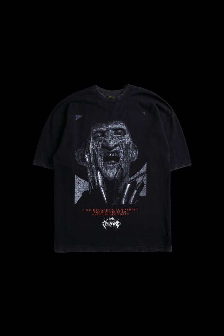 Nightmares American Classic Oversized Tee in Vintage Black